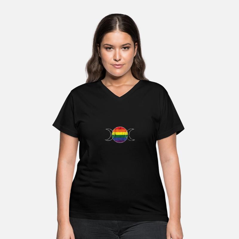 Rainbow Flag Triple Moon Wicca Lgbt Witch