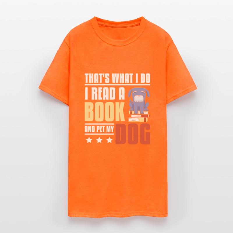 Read a book and pet dog