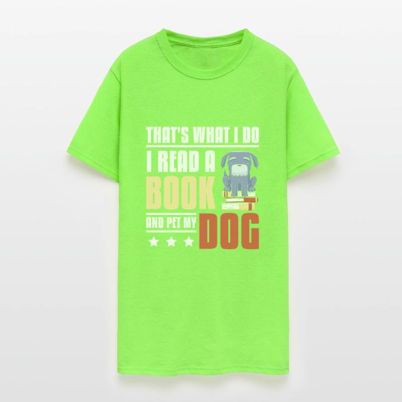 Read a book and pet dog