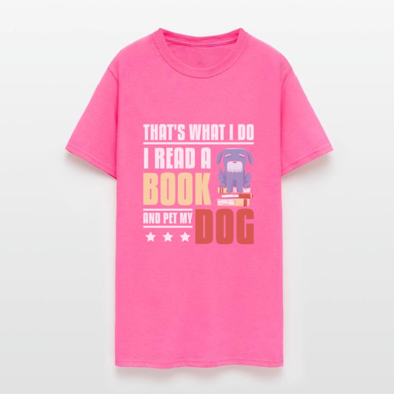 Read a book and pet dog