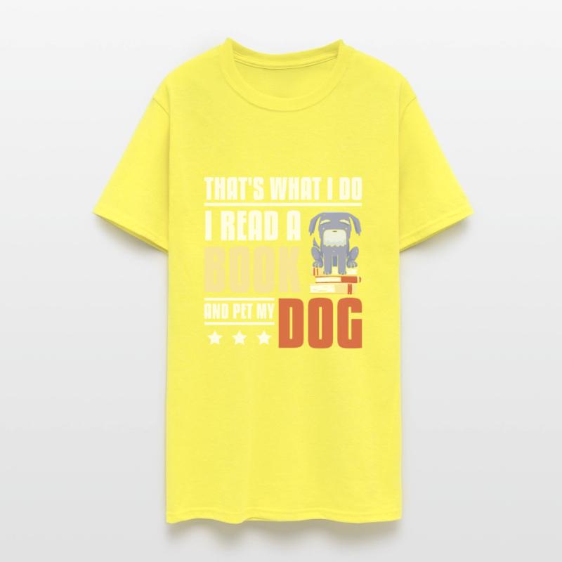 Read a book and pet dog