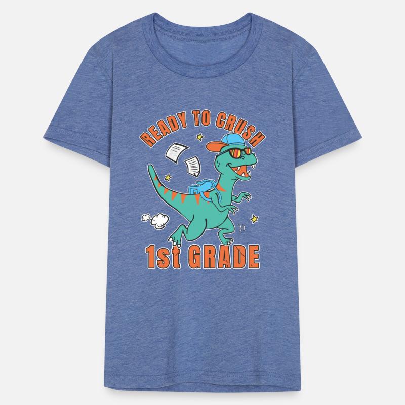 Ready To Crush 1st Grade Cute First Grade Dinosaur