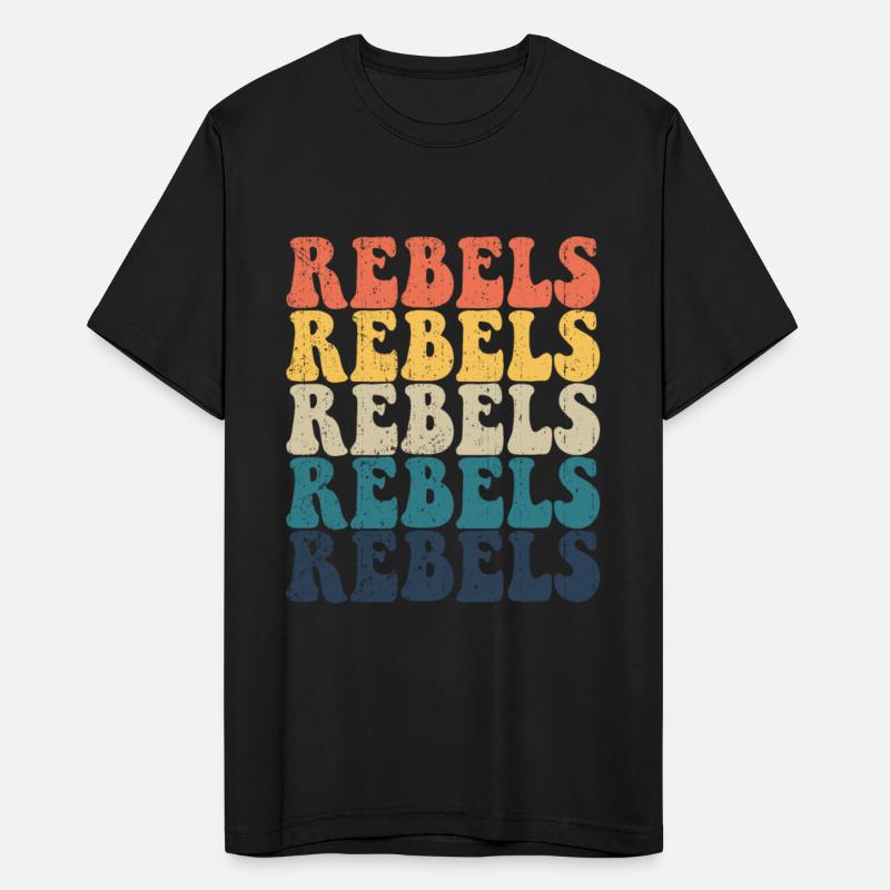 Rebels High School Rebels Sports Team Retro Rebels