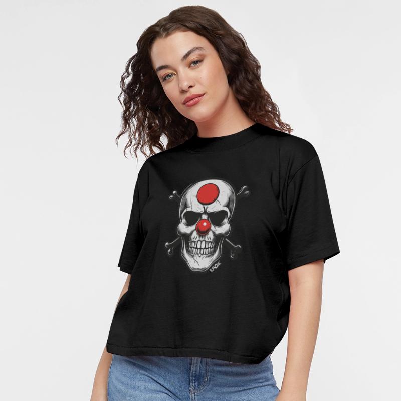 Red Clown Nose Skull and Bones