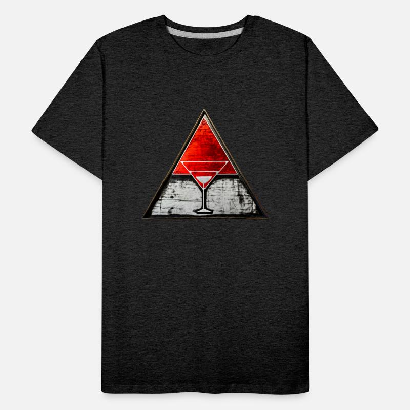 Red triangle shaped Road Sign with a glass big