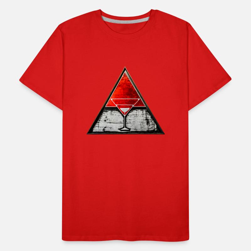 Red triangle shaped Road Sign with a glass big