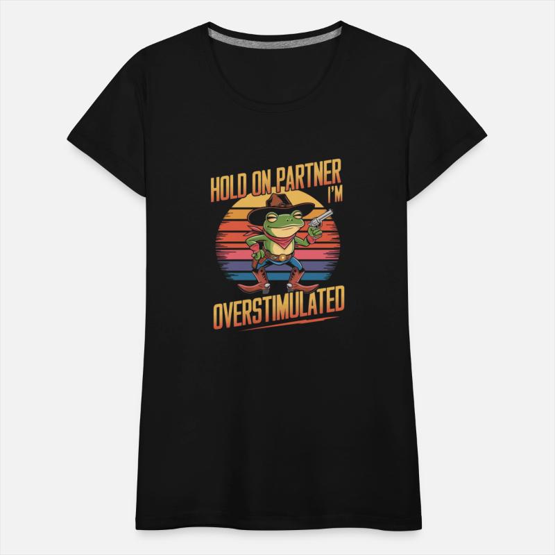 Retro Cowboy Frog with Bold, Funny Quote Art