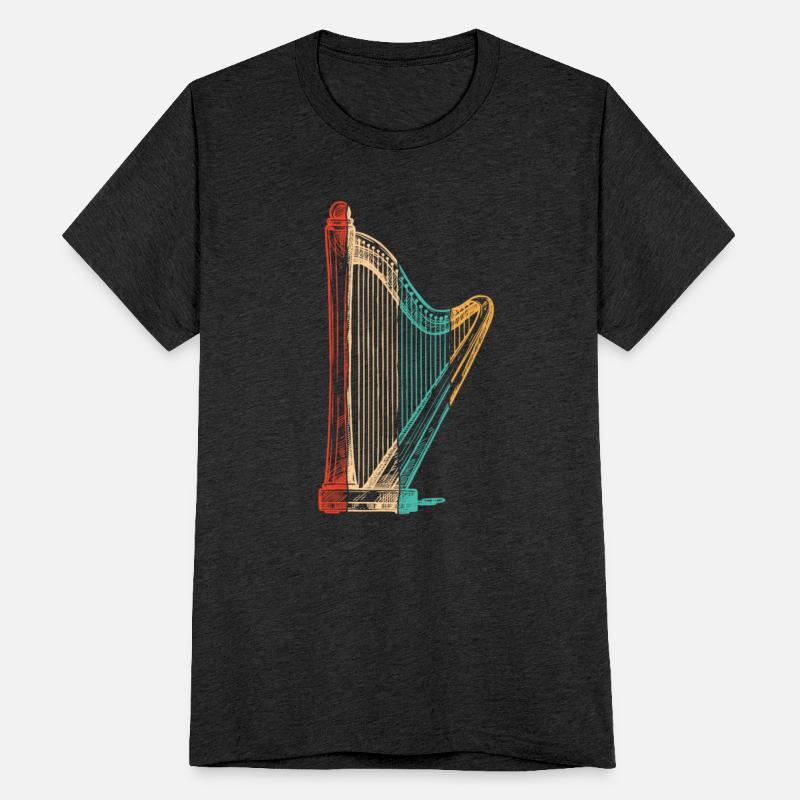 Retro Konghou Pedal Harp Harpist Lover Harp Player