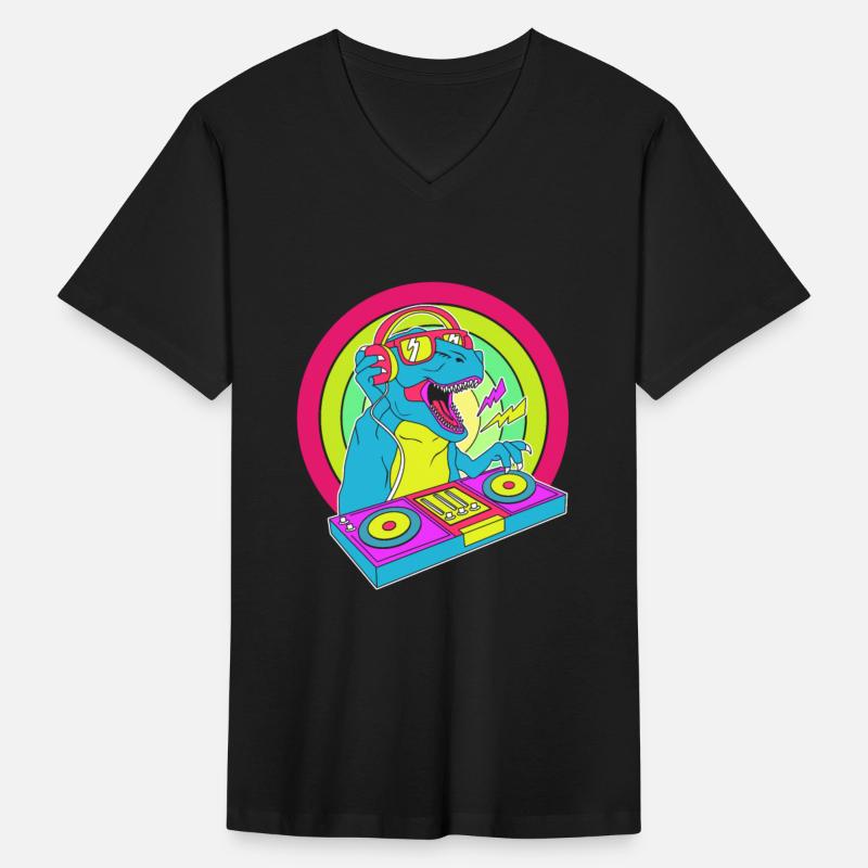 Retro Music Festival Edm Techno Rave Dinosaur