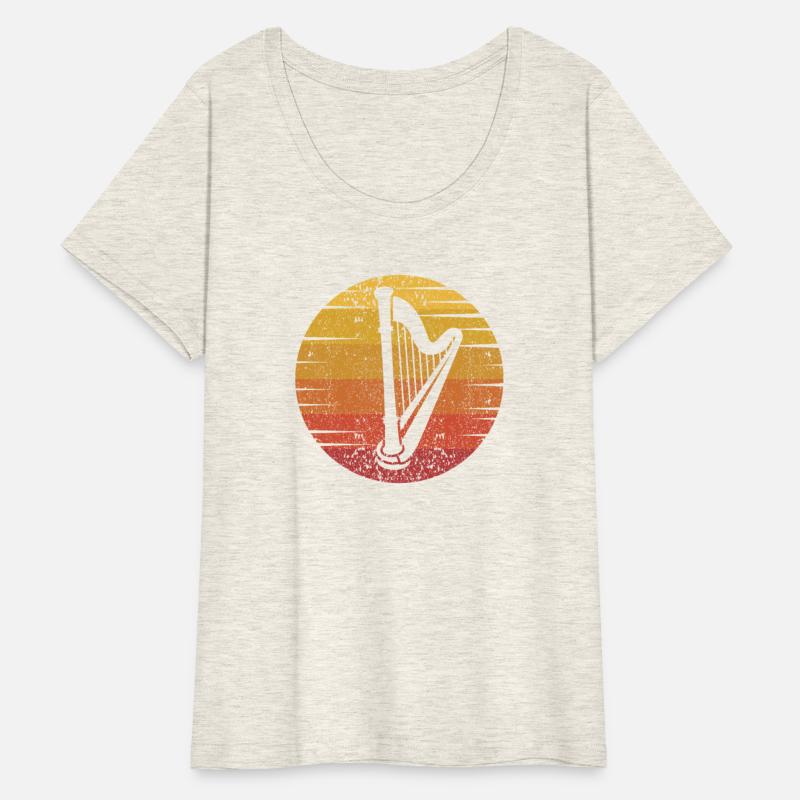 Retro Pedal Harp Harpist Konghou Lover Harp Player