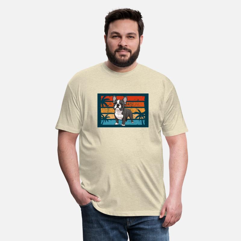 Retro sunset bulldog puppies lovers