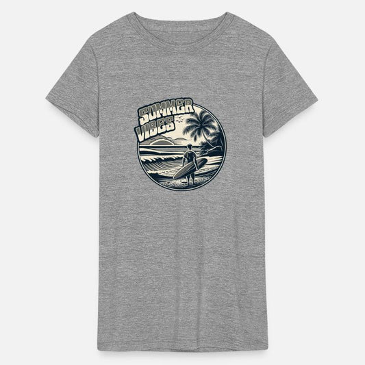 Retro Surfer Summer Palms Beach Sun Vacation