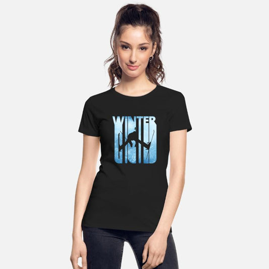 Retro Vintage Winter Holiday Gifts.Skiing Sports.