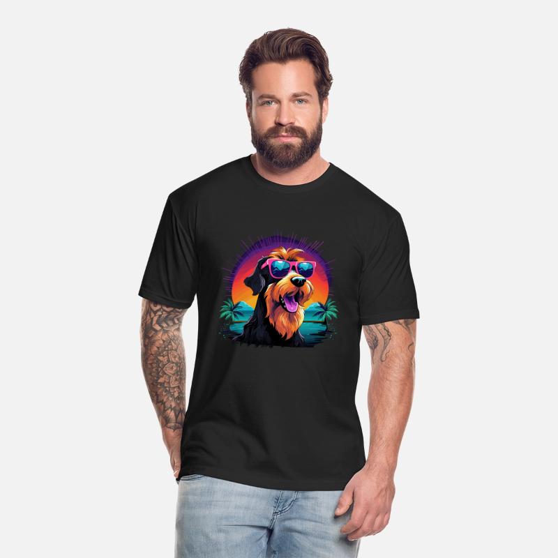 Retro Wave Airdale Terrier Dog Shirt