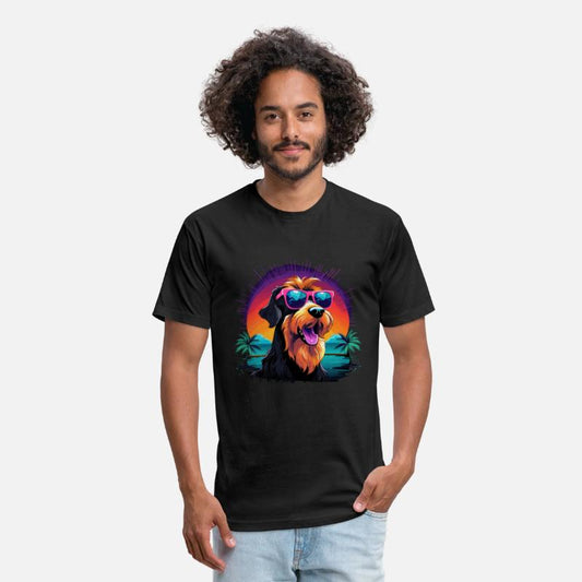 Retro Wave Airdale Terrier Dog Shirt