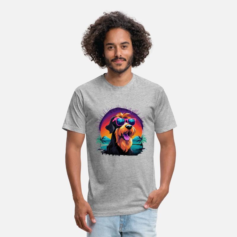 Retro Wave Airdale Terrier Dog Shirt