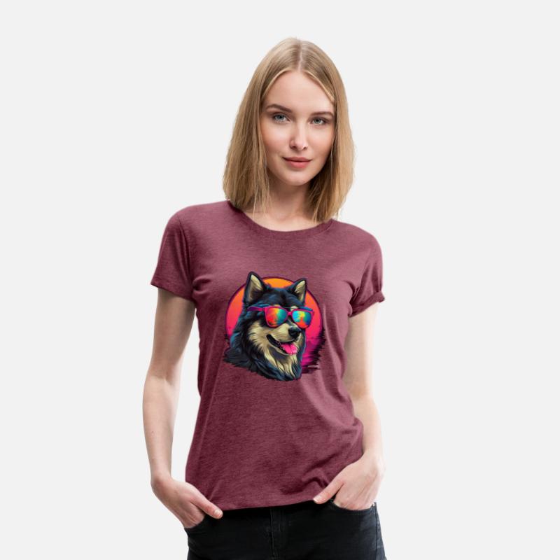 Retro Wave Alaska Malmute Dog Shirt