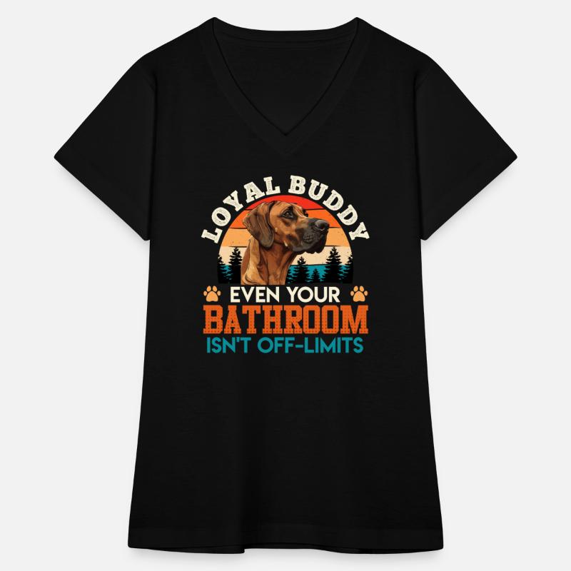 Rhodesian Ridgeback LOYAL BUDDY EVEN THE BATHROOM