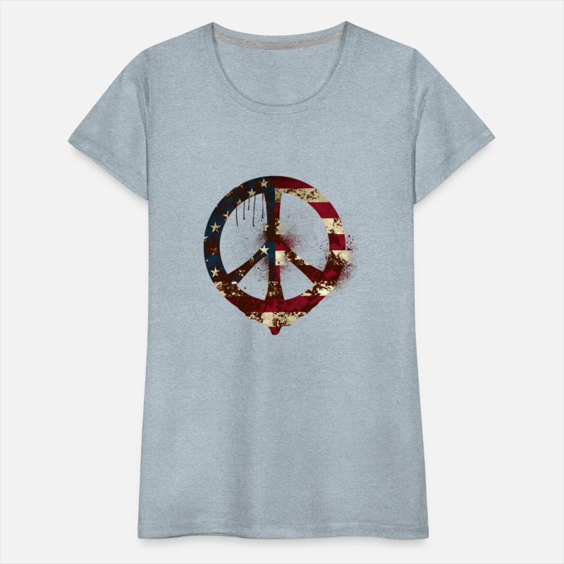 Rusty American Flag Peace Sign Usa