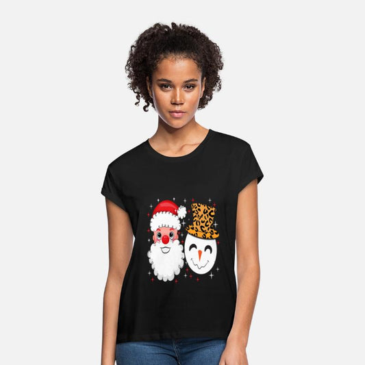 Santa and Snowman Leopard Sparkle