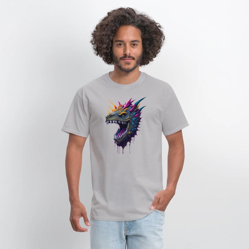 Scary Colorful Dragons Head