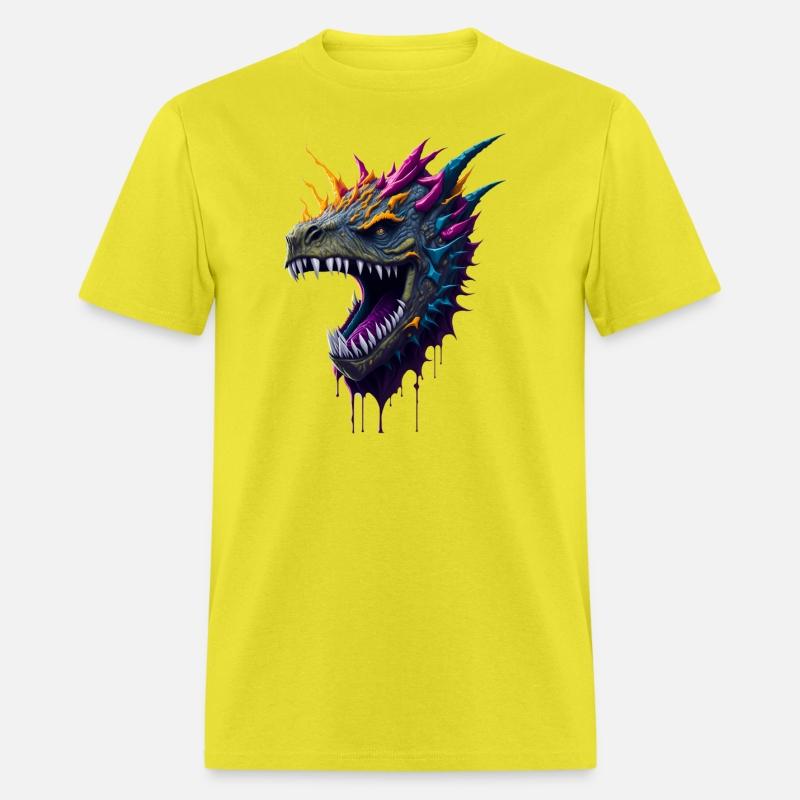 Scary Colorful Dragons Head