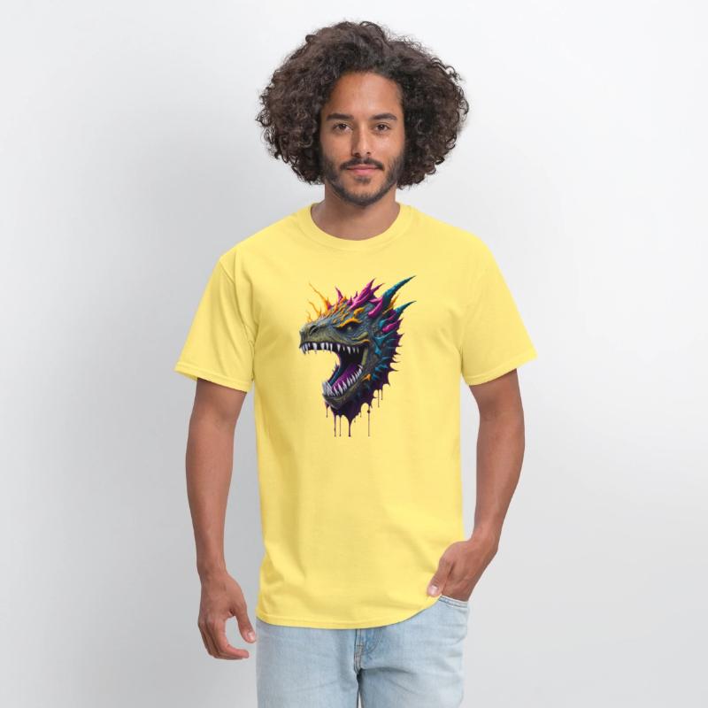 Scary Colorful Dragons Head