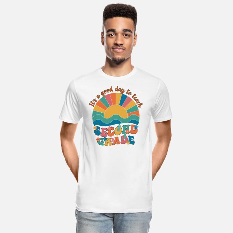 second Grade Teacher Retro Sunset