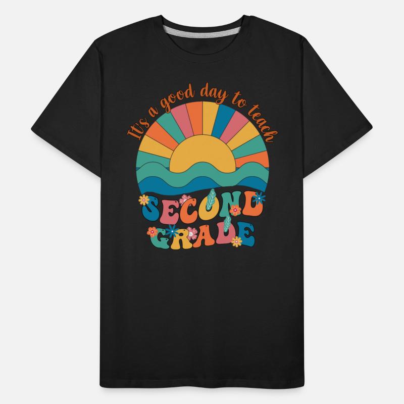 second Grade Teacher Retro Sunset