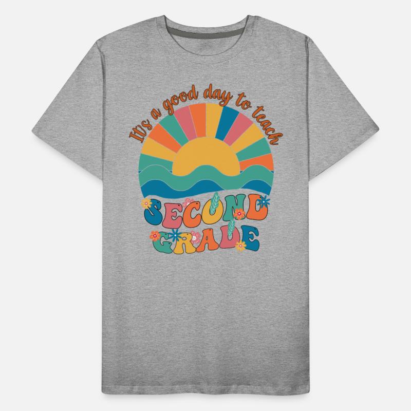 second Grade Teacher Retro Sunset