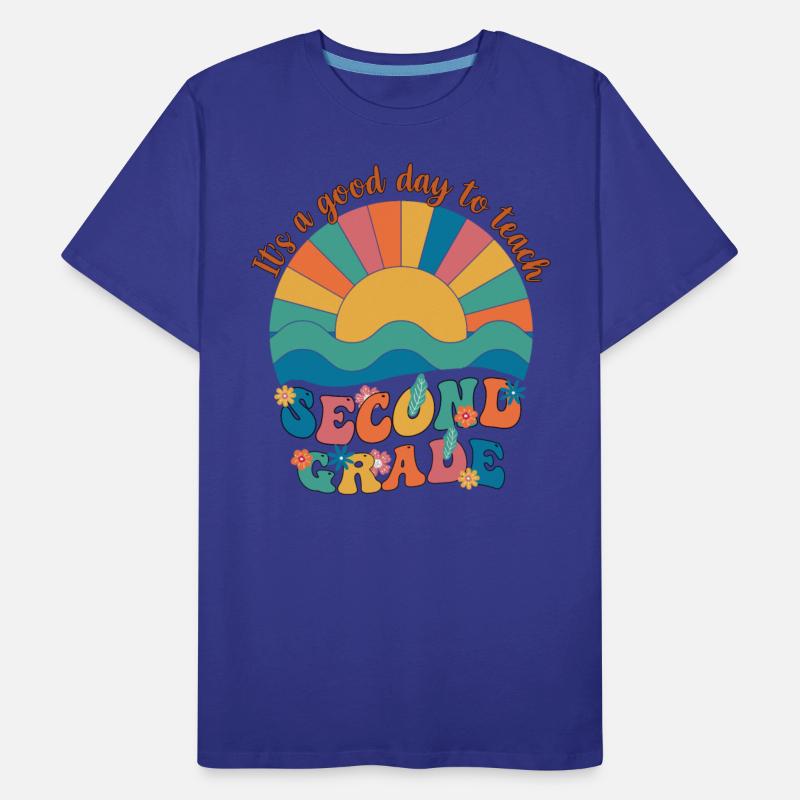 second Grade Teacher Retro Sunset