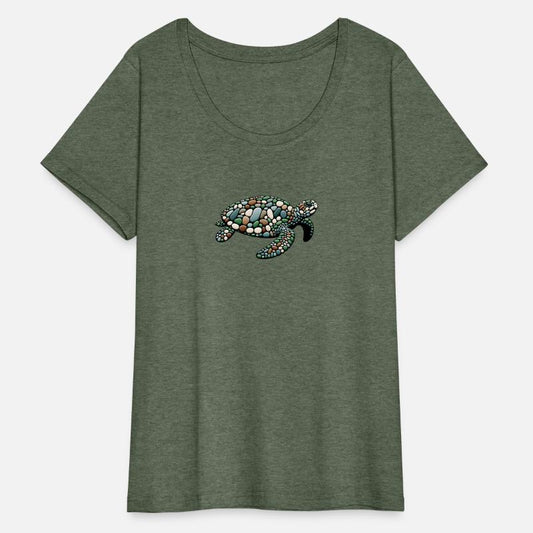 Serenity Swim - Stone Mosaic Sea Turtle