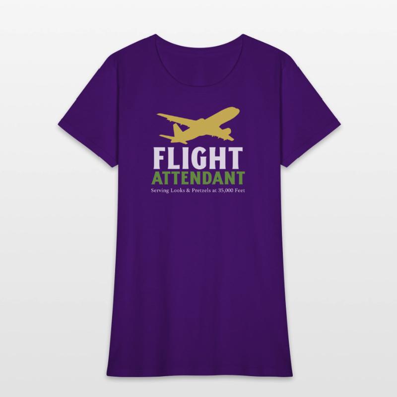 Serving Looks and Snacks Flight Attendant