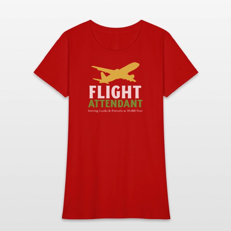 Serving Looks and Snacks Flight Attendant