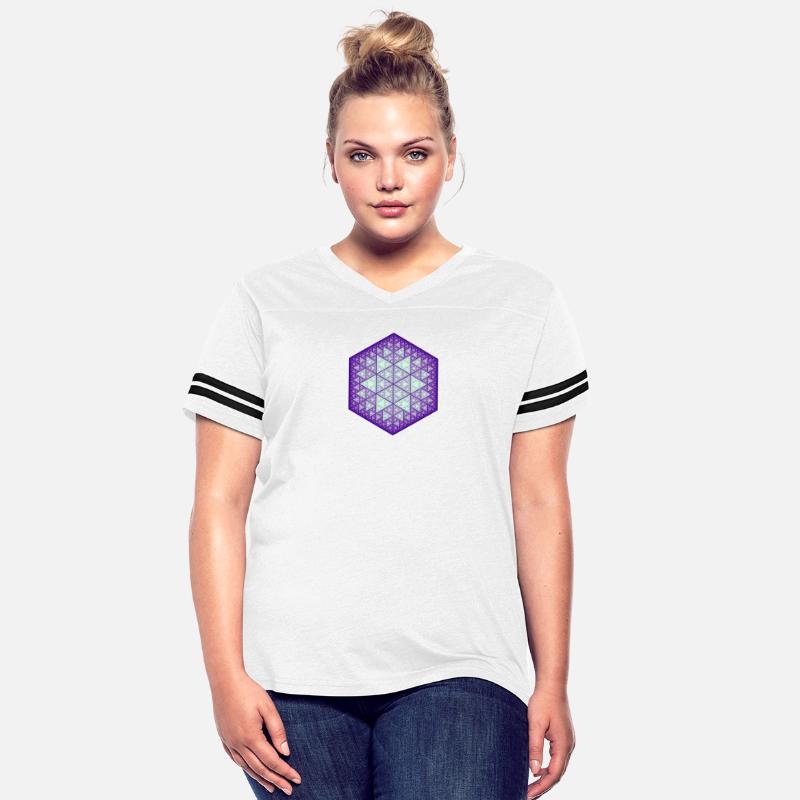 Sierpiński triangle hexagon star purple