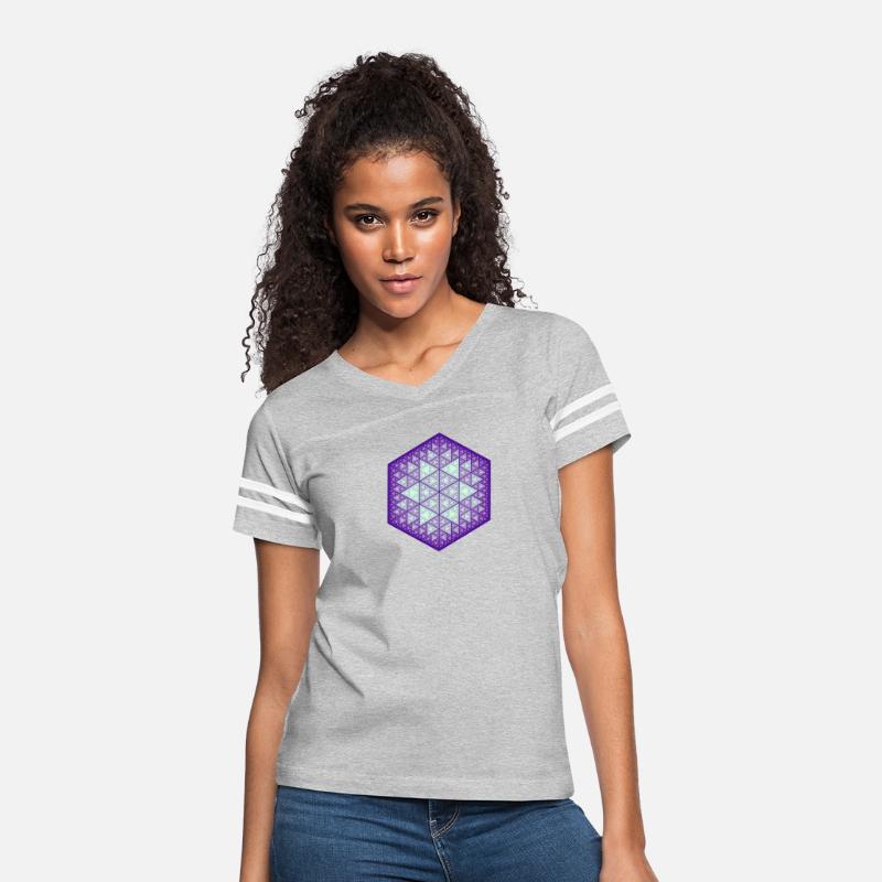 Sierpiński triangle hexagon star purple