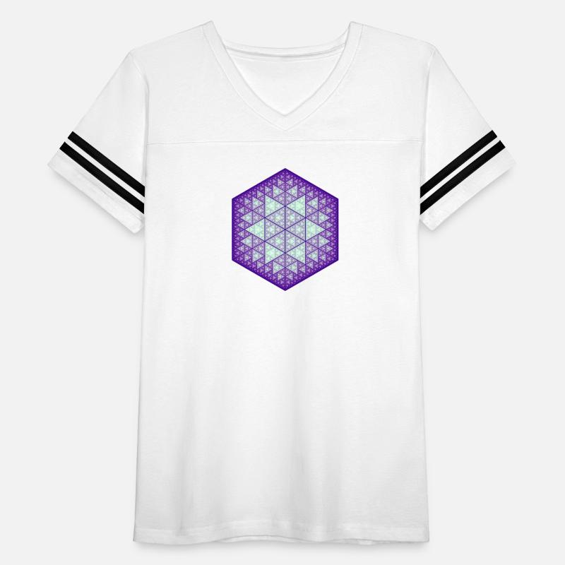 Sierpiński triangle hexagon star purple