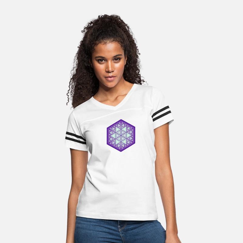 Sierpiński triangle hexagon star purple