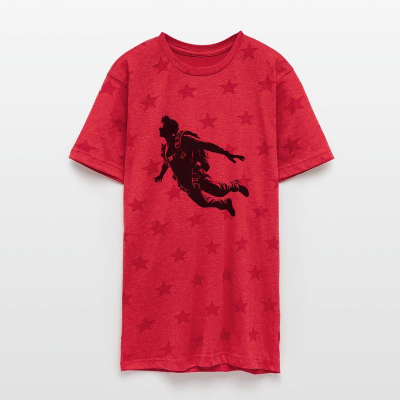 Skydiver Man During A Parachute Jump