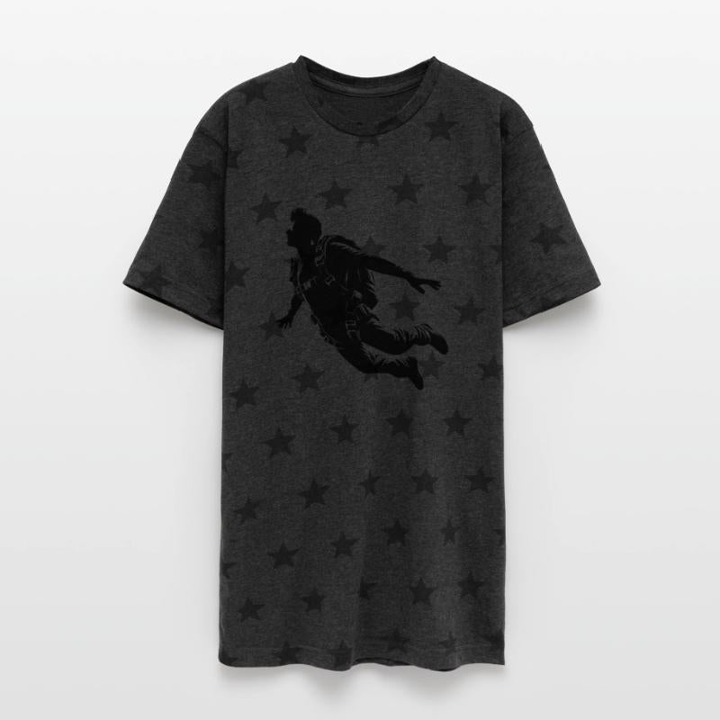 Skydiver Man During A Parachute Jump