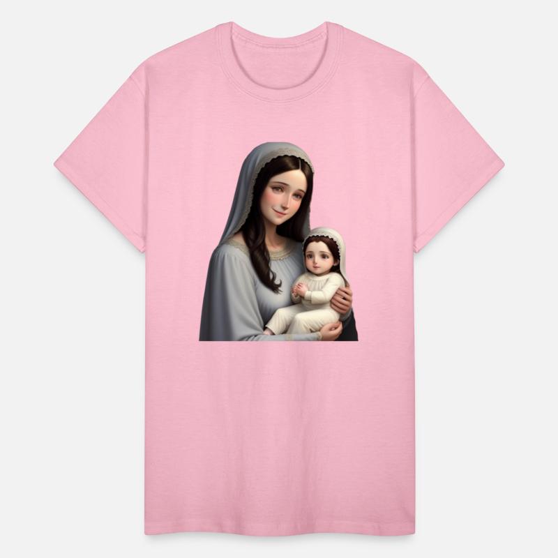 Smiling Mother Mary with Baby Jesus