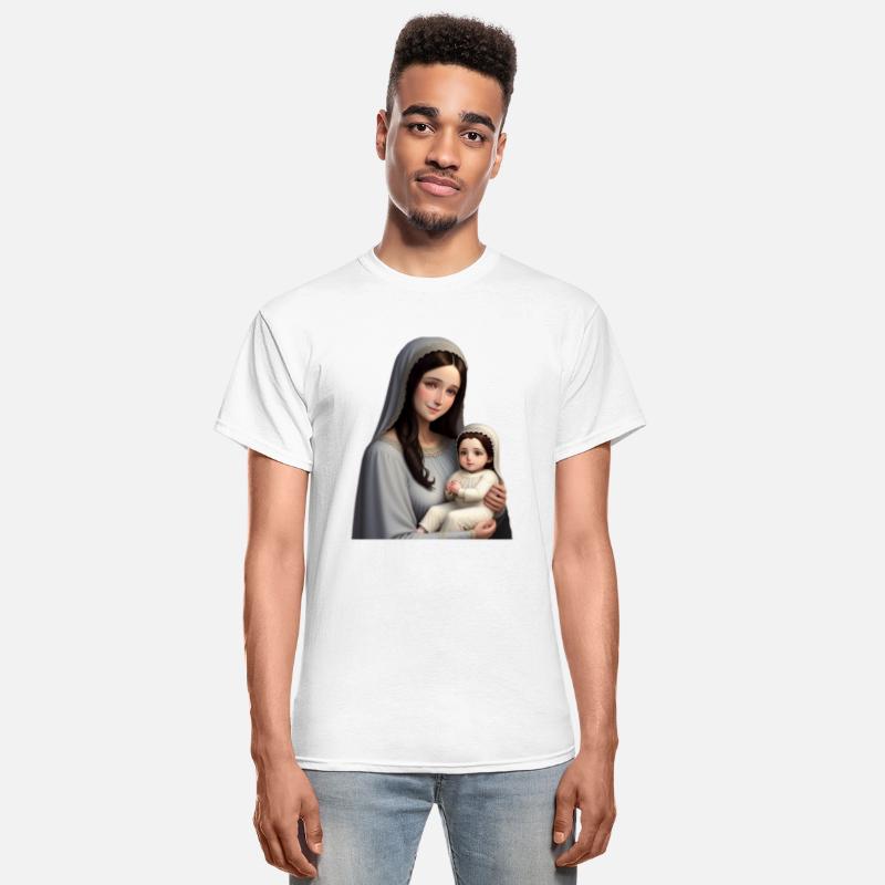 Smiling Mother Mary with Baby Jesus