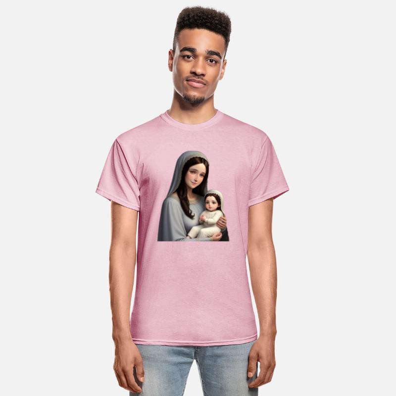 Smiling Mother Mary with Baby Jesus