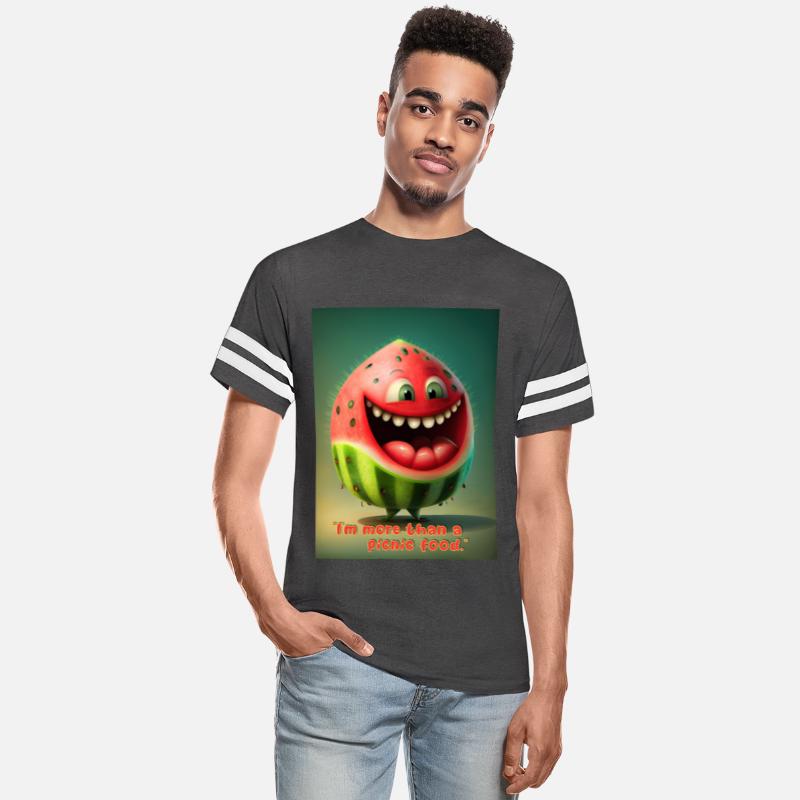 Smiling Watermelon Character Cartoon