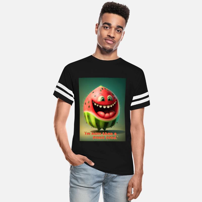 Smiling Watermelon Character Cartoon