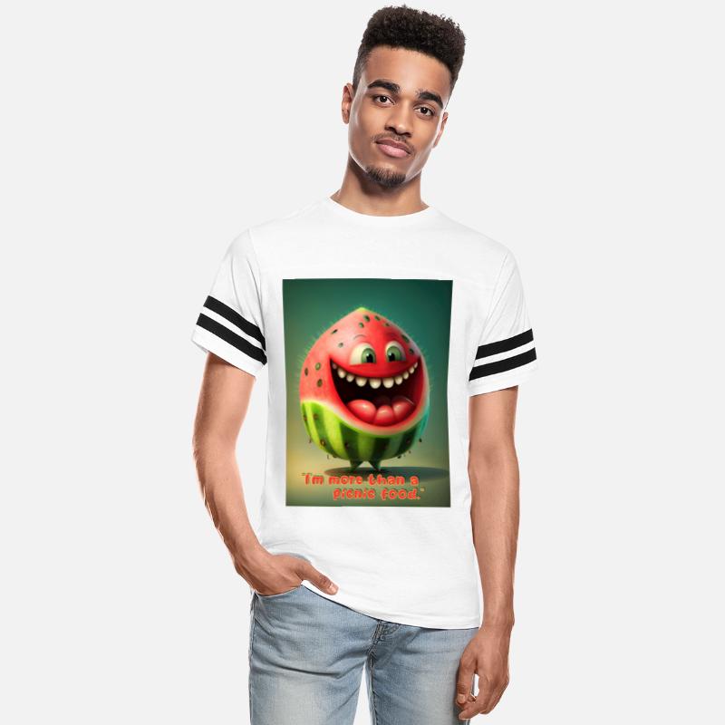 Smiling Watermelon Character Cartoon