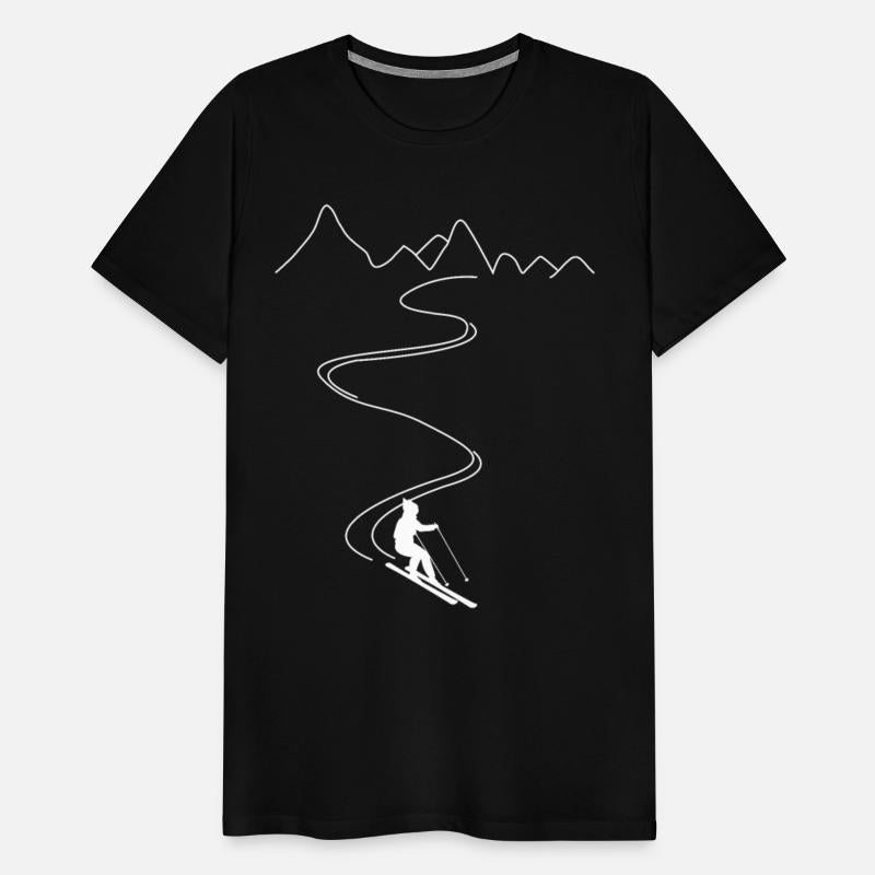 Snow Ski Minimalist Skiing In The Mountains