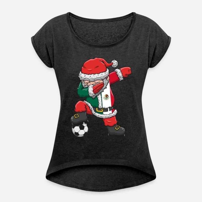 Soccer Boy Dabbing Santa Christmas Jersey Mexico