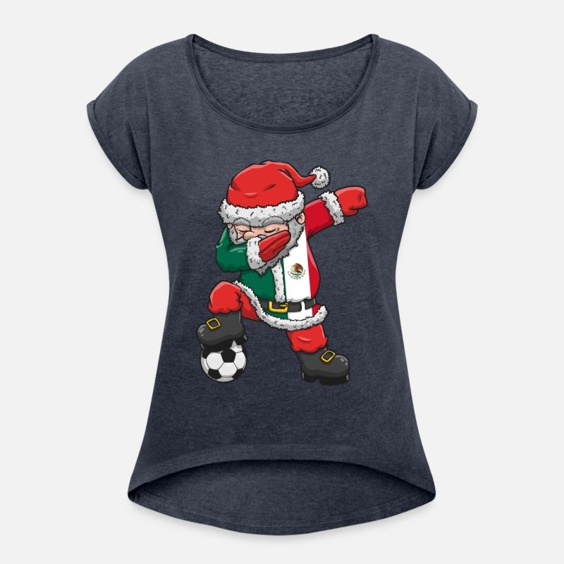 Soccer Boy Dabbing Santa Christmas Jersey Mexico