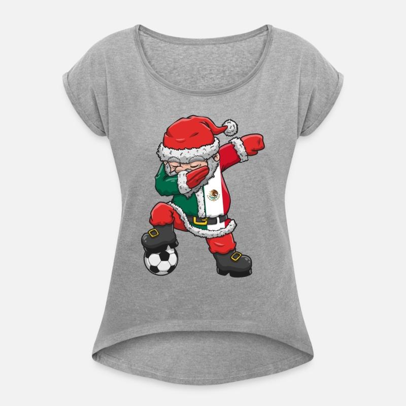 Soccer Boy Dabbing Santa Christmas Jersey Mexico
